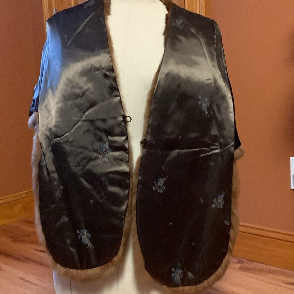 Beautiful vintage genuine formal fur stole, chocolate brown - Picture 9 of 14